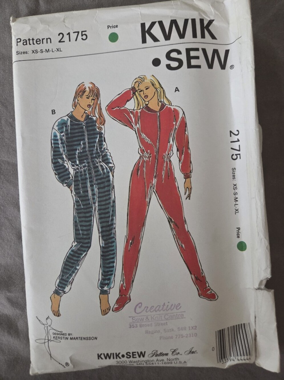 Kwik Sew 2175 Misses' Pajamas & Jumpsuit Pattern